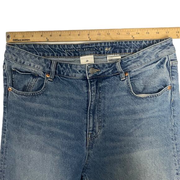 Brock Collection X H&M Women's Light Wash Straight Leg Denim Jeans Size 14 - Picture 6 of 8